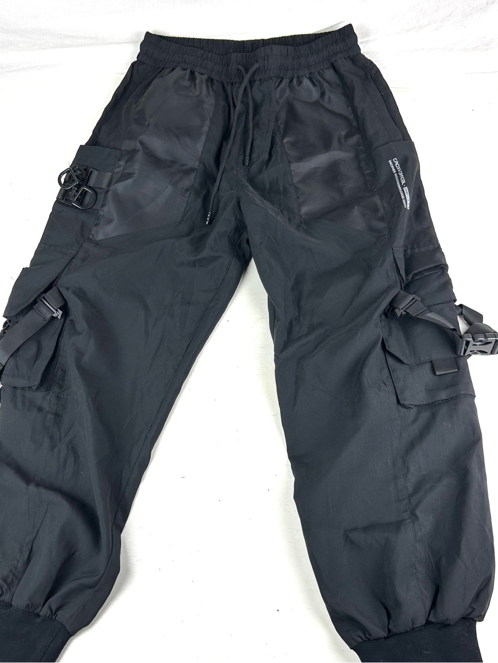 Aelfric Eden Pants Mens Small Black Cargo Joggers Combat Utility Streetwear